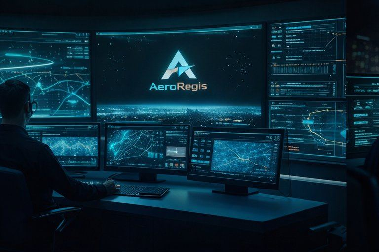 AeroRegis command center — human operators with full situational awareness